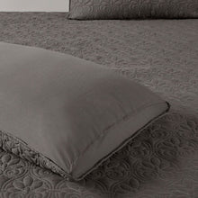 Load image into Gallery viewer, Madison Park Quebec 100% Polyester Fitted Bedspread - Queen - Dark Grey MP13-6474 By Olliix