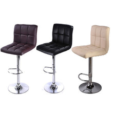 Load image into Gallery viewer, Bar Stool PU Leather Barstools Chairs Adjustable Counter Swivel Pub Style New-brown