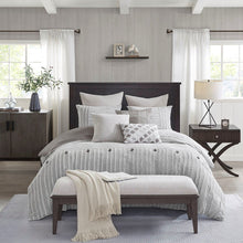 Load image into Gallery viewer, Olliix Essence 100% Cotton Clip Jacquard Pieced 9Pcs Comforter Set By Madison Park Signature MPS10-464