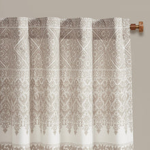 Load image into Gallery viewer, Mila Cotton Printed Window Panel With Chenille Detail And Lining II40-1183 By Olliix