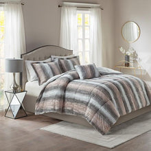 Load image into Gallery viewer, Madison Park Zuri 4Pc Faux Fur Comforter Set MP10-6294 By Olliix