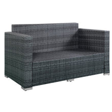 Load image into Gallery viewer, 4 Pieces Gray Wicker Rattan Sofa Furniture Set Patio Garden Lawn Cushioned Seat New