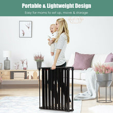 Load image into Gallery viewer, 6 Panel Wall-mount Adjustable Baby Safe Metal Fence Barrier-Black