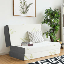 Load image into Gallery viewer, 6" Tri-Folding Memory Mattress Sofa Bed Guests Floor Mat Carry Bag-Queen size