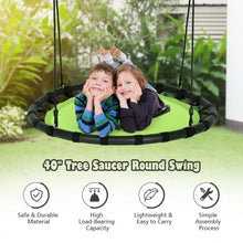 Load image into Gallery viewer, 40" Flying Saucer Round Swing Kids Play Set-Green