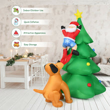 Load image into Gallery viewer, 6.5 Feet Outdoor Inflatable Christmas Tree Santa Decor with LED Lights
