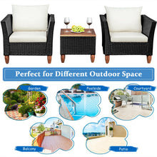 Load image into Gallery viewer, 3 Pieces Outdoor Patio Rattan Furniture Set with Coffee Table