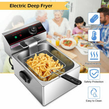 Load image into Gallery viewer, 1700W Single Electric Deep Fryer with Basket Scoop Unit