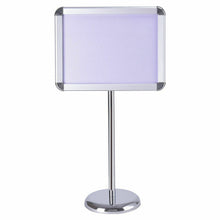 Load image into Gallery viewer, 8.5 Inch x 11Inch Graphic Adjustable Pedestal Poster Stand Aluminum Snap