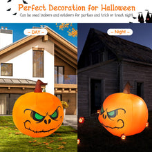 Load image into Gallery viewer, 4 Feet Halloween Inflatable Pumpkin with Build-in LED Light