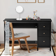 Load image into Gallery viewer, 3-Drawer Home Office Study Computer Desk with Spacious Desktop-Black
