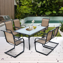 Load image into Gallery viewer, 7 Pieces Patio Dining Furniture Set with Rustproof Frame