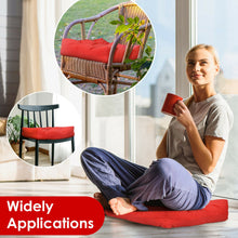 Load image into Gallery viewer, 21 Inch x 21 Inch Patio Chair Seat Cushion Pads for Indoor and Outdoor-Red