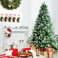 Load image into Gallery viewer, Artificial PVC Christmas Tree with Branch Tips and Metal Stand-8'