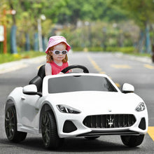 Load image into Gallery viewer, 12V Kids Ride On Car Licensed Maserati GranCabrio with Remote Control-White