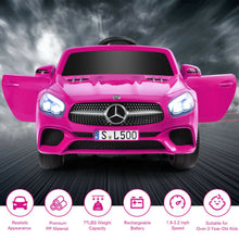 Load image into Gallery viewer, 12V Mercedes-Benz SL500 Licensed Kids Ride On Car with Remote Control-Pink