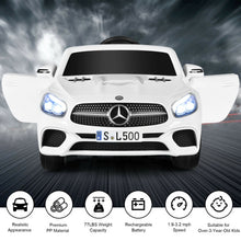 Load image into Gallery viewer, 12V Mercedes-Benz SL500 Licensed Kids Ride On Car with Remote Control-White