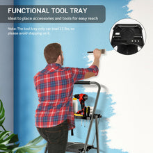 Load image into Gallery viewer, 4 Step Folding Ladder with Built-in Tool Tray and Anti-Slip Footpads