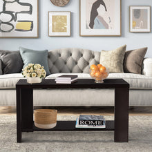 Load image into Gallery viewer, Rectangular Cocktail Coffee Table with Storage Shelf
