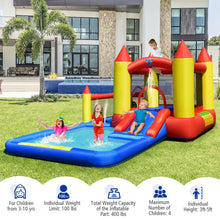 Load image into Gallery viewer, Inflatable Water Slide Castle Kids Bounce House with 480W Blower