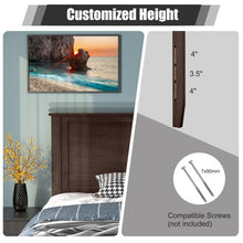 Load image into Gallery viewer, Solid Wood Flat Panel Headboard for Twin-size Bed-Brown