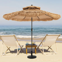 Load image into Gallery viewer, 9 Feet Thatched Tiki Umbrella with 8 Ribs