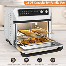 Load image into Gallery viewer, 8-in-1 Convection Air Fryer Toaster Oven with 5 Accessories and Recipe-Silver