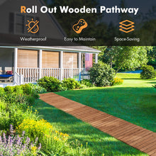 Load image into Gallery viewer, 8 Feet Roll-out Weather-Resistant Patio Hardwood Pathway-22"