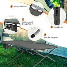 Load image into Gallery viewer, Extra Wide Folding Camping Bed with Carry Bag and Storage Bag-Gray
