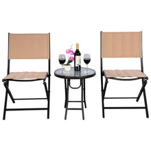 Load image into Gallery viewer, 3 pcs Folding Steel Table Chairs Set