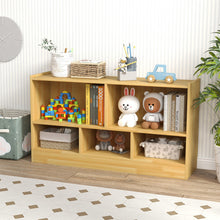 Load image into Gallery viewer, 5 Cubbies Kids Toy Storage Organizer with 5 Sections-Yellow