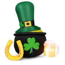 Load image into Gallery viewer, 5 Feet St Patrick's Day Inflatable Decoration with Leprechaun Hat