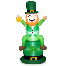 Load image into Gallery viewer, 5 Feet St Patrick's Day Inflatable Decoration Leprechaun Sitting on Hat