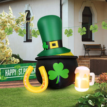 Load image into Gallery viewer, 5 Feet St Patrick's Day Inflatable Decoration with Leprechaun Hat