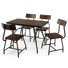 Load image into Gallery viewer, 5 Piece Rectangular Dining Table Set with Metal Frame