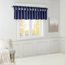 Load image into Gallery viewer, Madison Park Emilia 100% Polyester Lightweight Faux Silk Valance With Beads MP41-6320 By Olliix