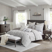 Load image into Gallery viewer, Olliix Essence 100% Cotton Clip Jacquard Pieced 9Pcs Comforter Set By Madison Park Signature MPS10-464