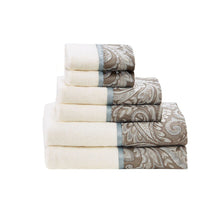 Load image into Gallery viewer, Madison Park Aubrey 6 Piece Jacquard Towel Set MP73-5310 By Olliix