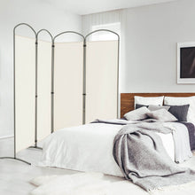 Load image into Gallery viewer, 6.2Ft Folding 4-Panel Room Divider for Home Office Living Room -White