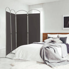 Load image into Gallery viewer, 6.2Ft Folding 4-Panel Room Divider for Home Office Living Room -Gray