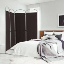 Load image into Gallery viewer, 6.2Ft Folding 4-Panel Room Divider for Home Office Living Room -Brown
