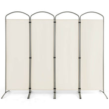 Load image into Gallery viewer, 6.2Ft Folding 4-Panel Room Divider for Home Office Living Room -White
