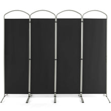 Load image into Gallery viewer, 6.2Ft Folding 4-Panel Room Divider for Home Office Living Room-Black