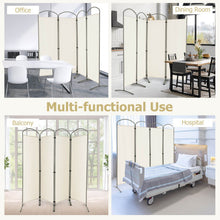 Load image into Gallery viewer, 6.2Ft Folding 4-Panel Room Divider for Home Office Living Room -White