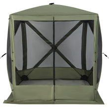 Load image into Gallery viewer, 6.7 x 6.7 Feet Pop Up Gazebo with Netting and Carry Bag-Green
