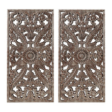 Load image into Gallery viewer, Botanical Panel Carved Wall 2 Piece Set - MP95B-0263