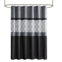 Load image into Gallery viewer, Donnell Embroidered And Pieced Shower Curtain With Liner 5DS70-0231 By Olliix