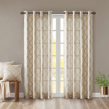Load image into Gallery viewer, Madison Park Fretwork Print Window Curtain -108" Panel MP40-2019 By Olliix