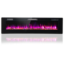 Load image into Gallery viewer, 60 Inches Ultra-thin Electric Fireplace with Remote Control and Timer Function