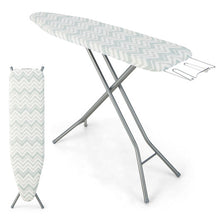 Load image into Gallery viewer, 60 x 15 Inch Foldable Ironing Board with Iron Rest Extra Cotton Cover-White